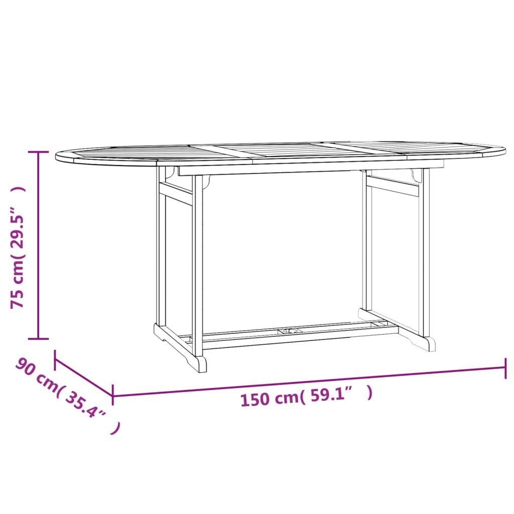 5 Piece Garden Dining Set Solid Wood Teak Price