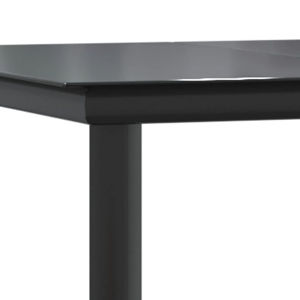 7 Piece Garden Dining Set with Cushions Black Price