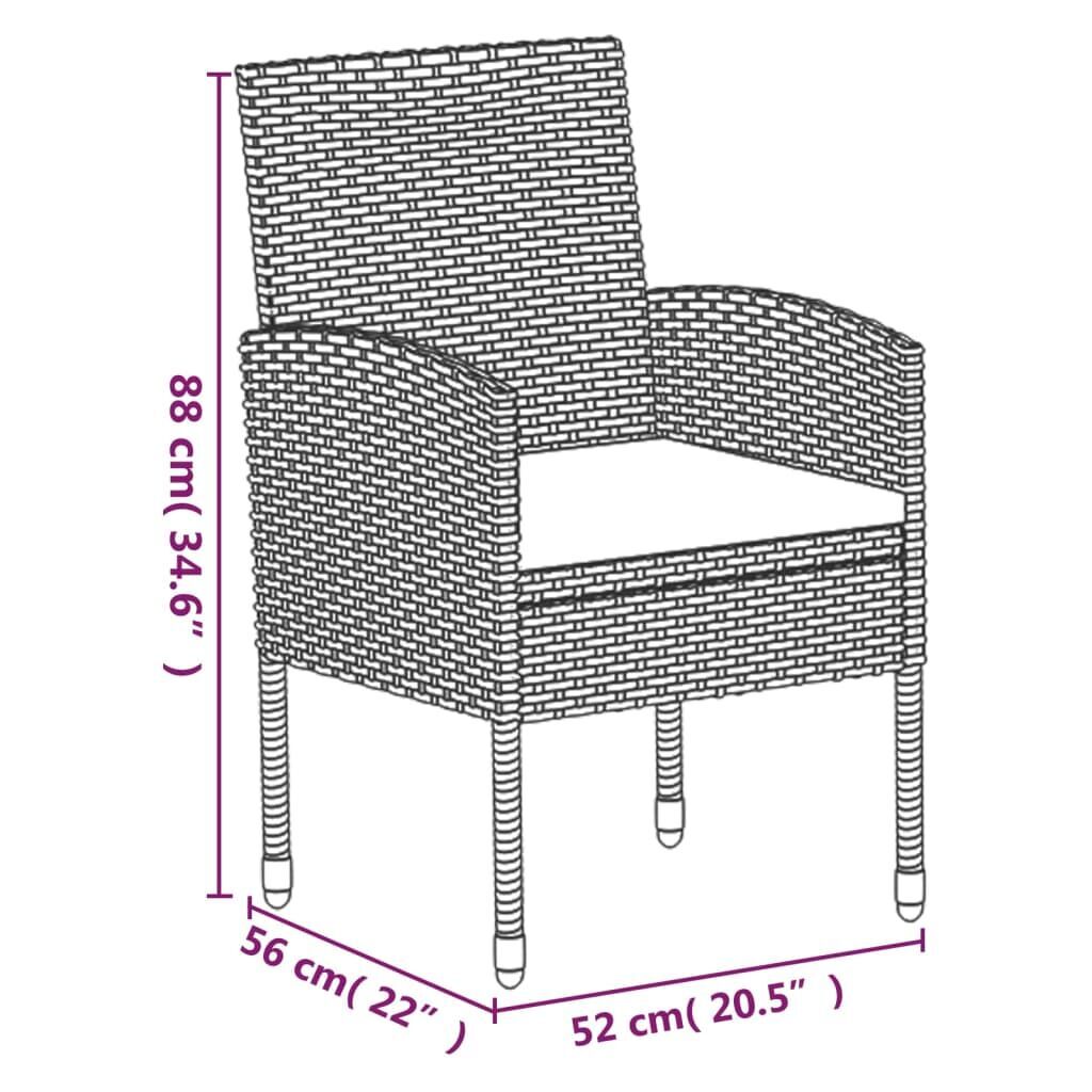 5 Piece Garden Dining Set with Cushions Black Poly Rattan Price