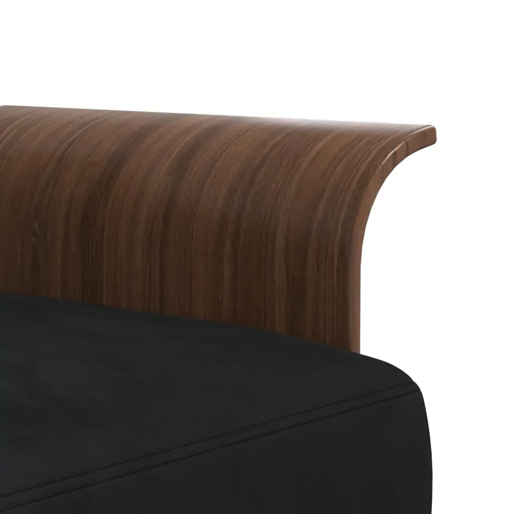 L-shaped Sofa Black 279x140x70 cm Velvet Price