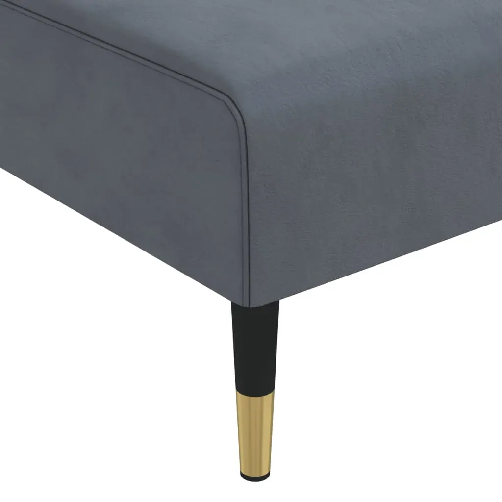 L-shaped Sofa Bed Dark Grey 271x140x70 cm Velvet Price
