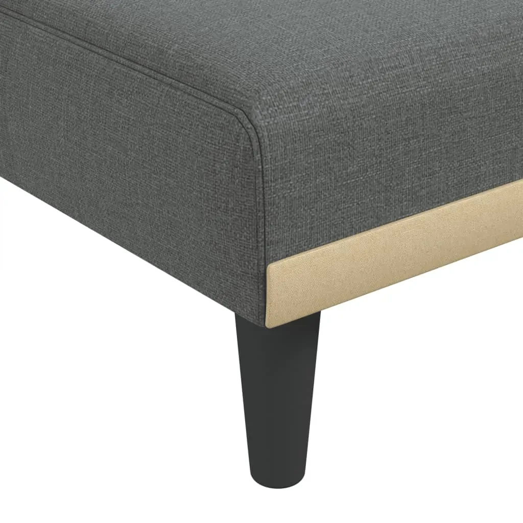 L-shaped Sofa Bed Dark Grey 255x140x70 cm Fabric Price