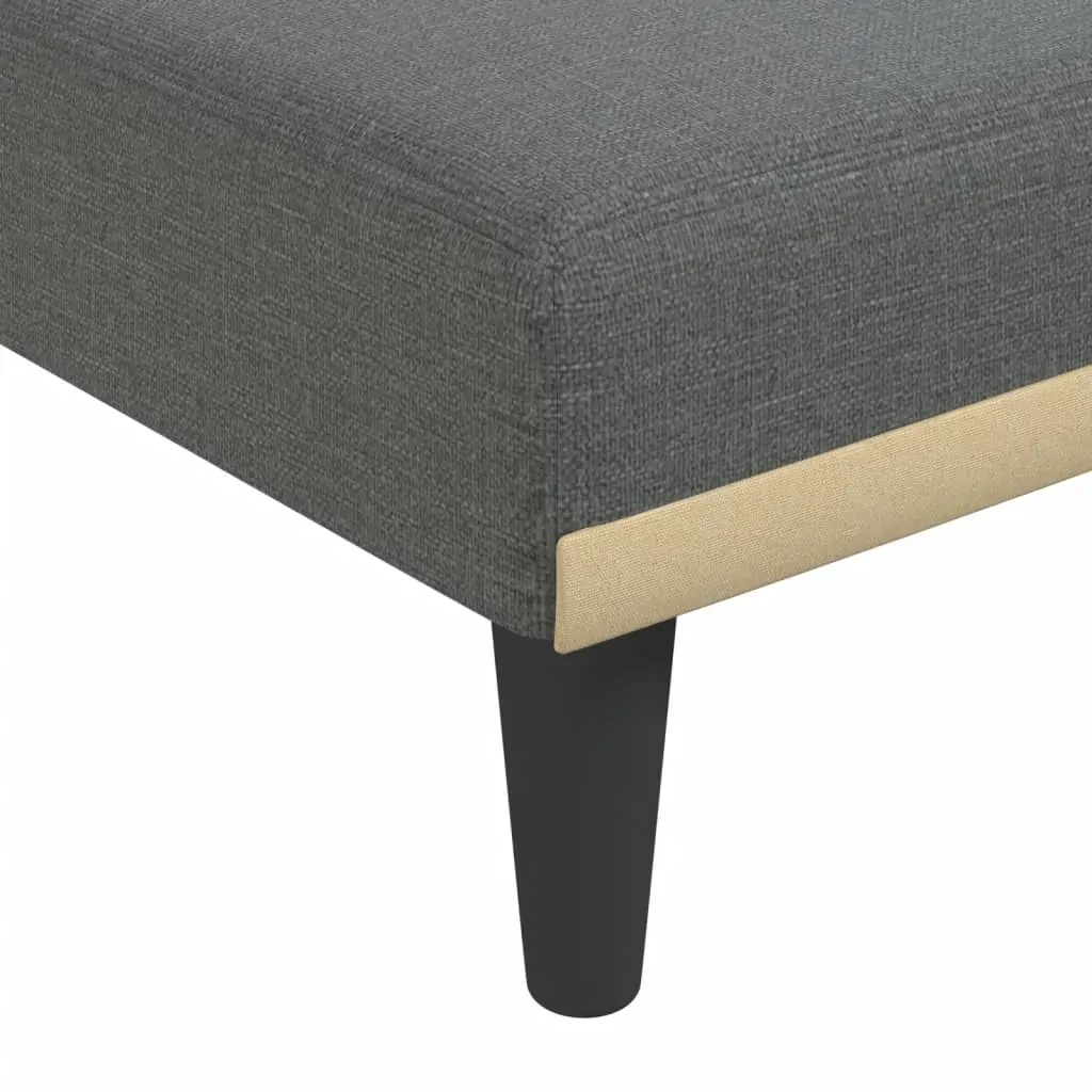 L-shaped Sofa Bed Dark Grey 275x140x70 cm Fabric Price
