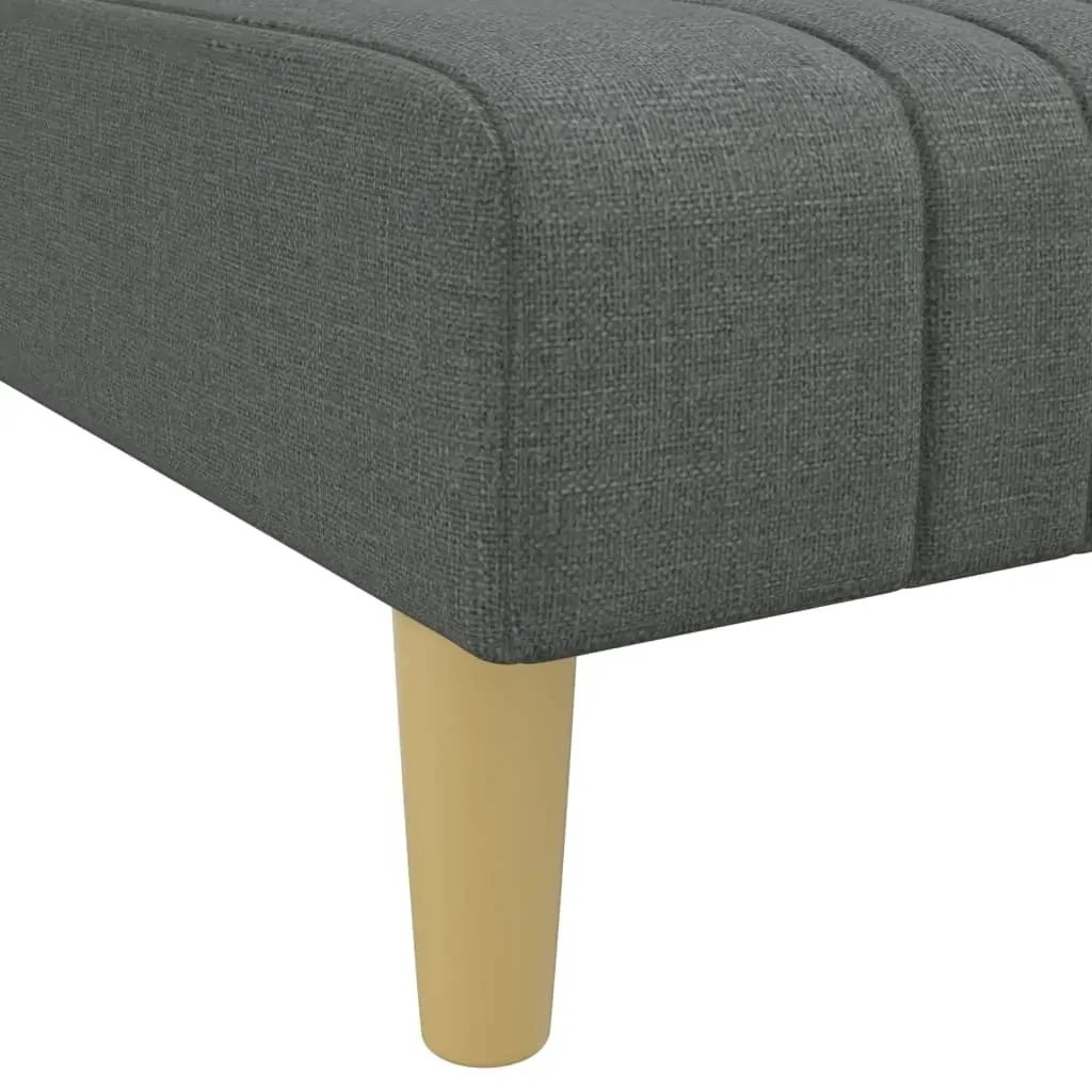 L-shaped Sofa Bed Dark Grey 255x140x70 cm Fabric Price
