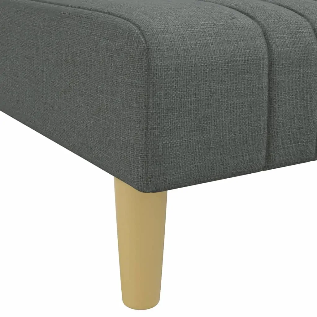 L-shaped Sofa Bed Dark Grey 279x140x70 cm Fabric Price