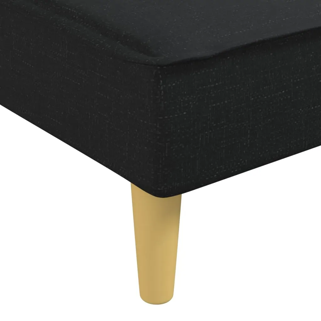 L-shaped Sofa Bed Black 255x140x70 cm Fabric Price