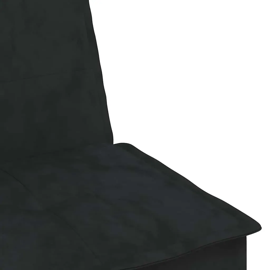 L-shaped Sofa Black 255x140x70 cm Velvet Price