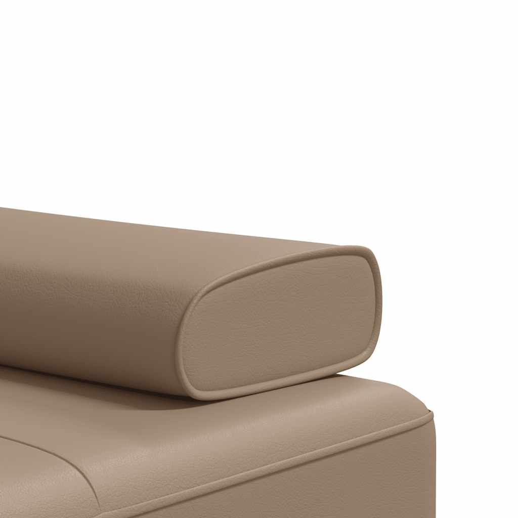 L-shaped Sofa Bed Cappuccino 255x140x70 cm Faux Leather Price