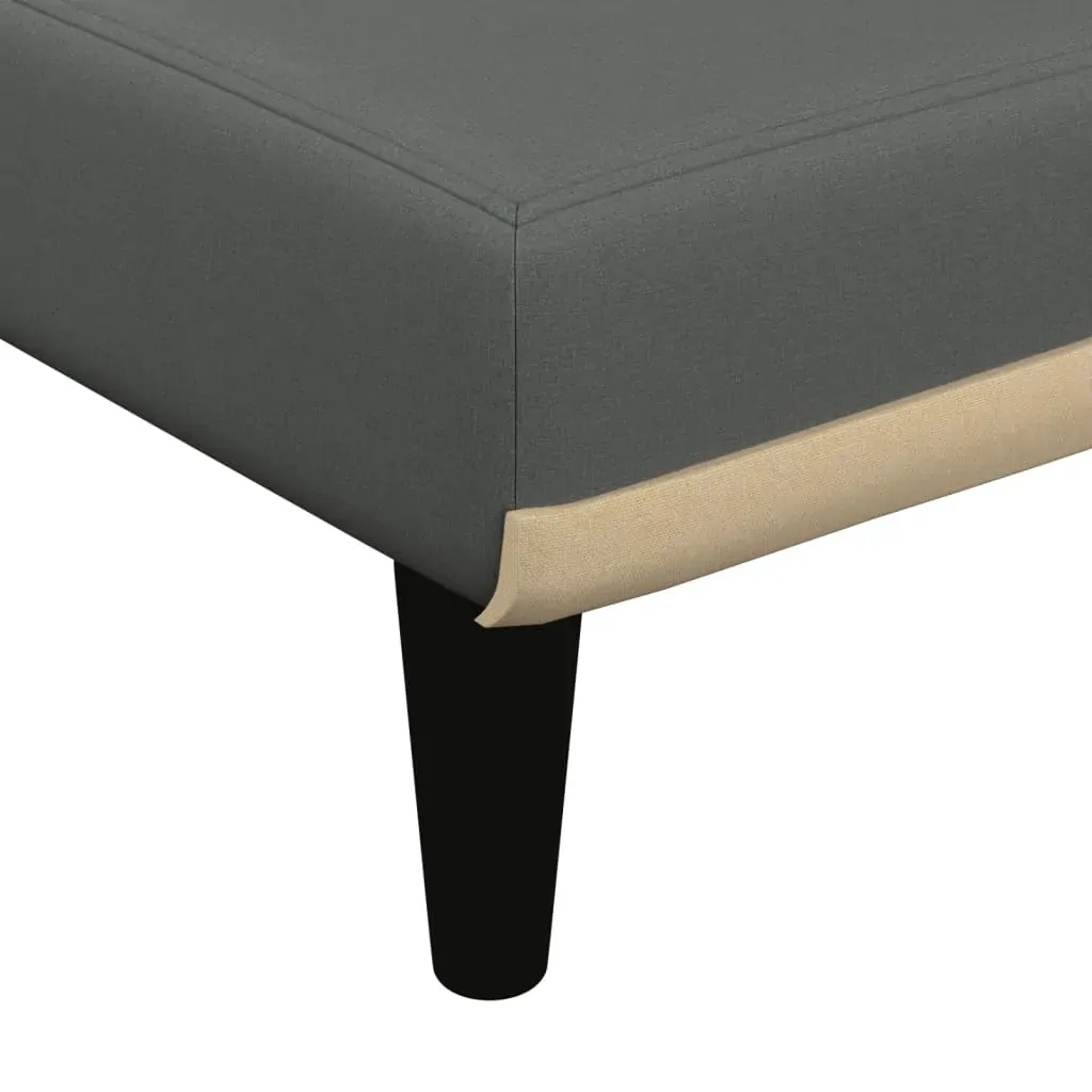L-shaped Sofa Bed Dark Grey 260x140x70 cm Fabric Price