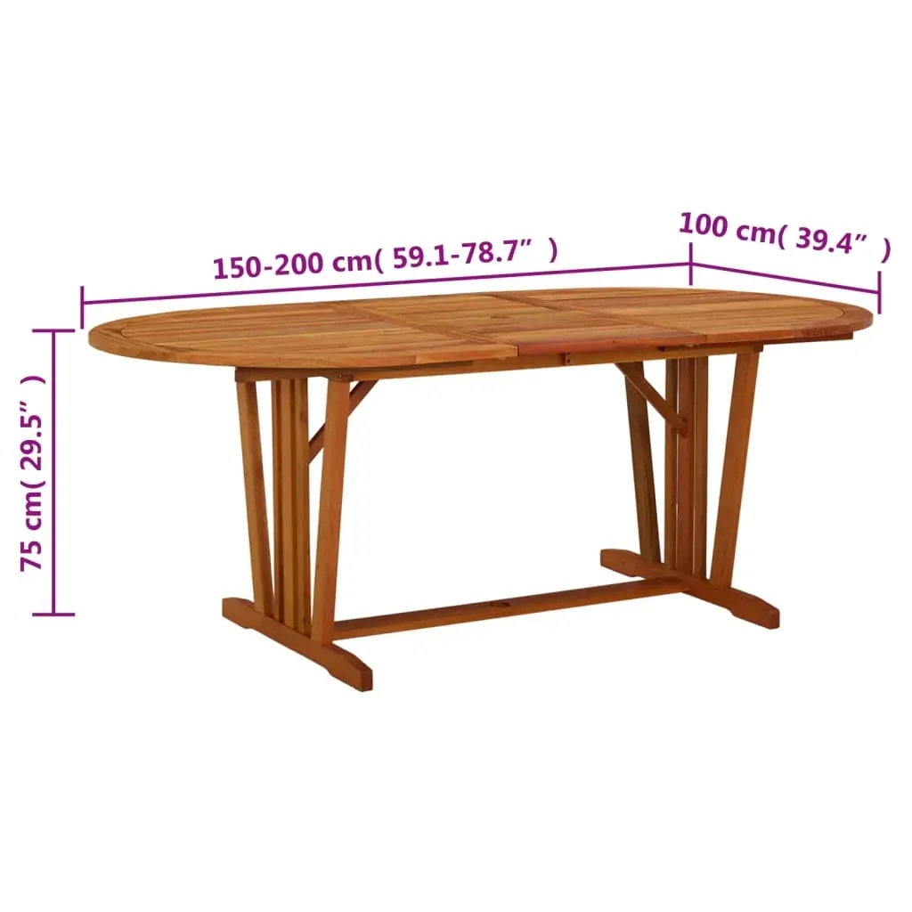 Garden Table 200x100x75 cm Solid Wood Eucalyptus Price