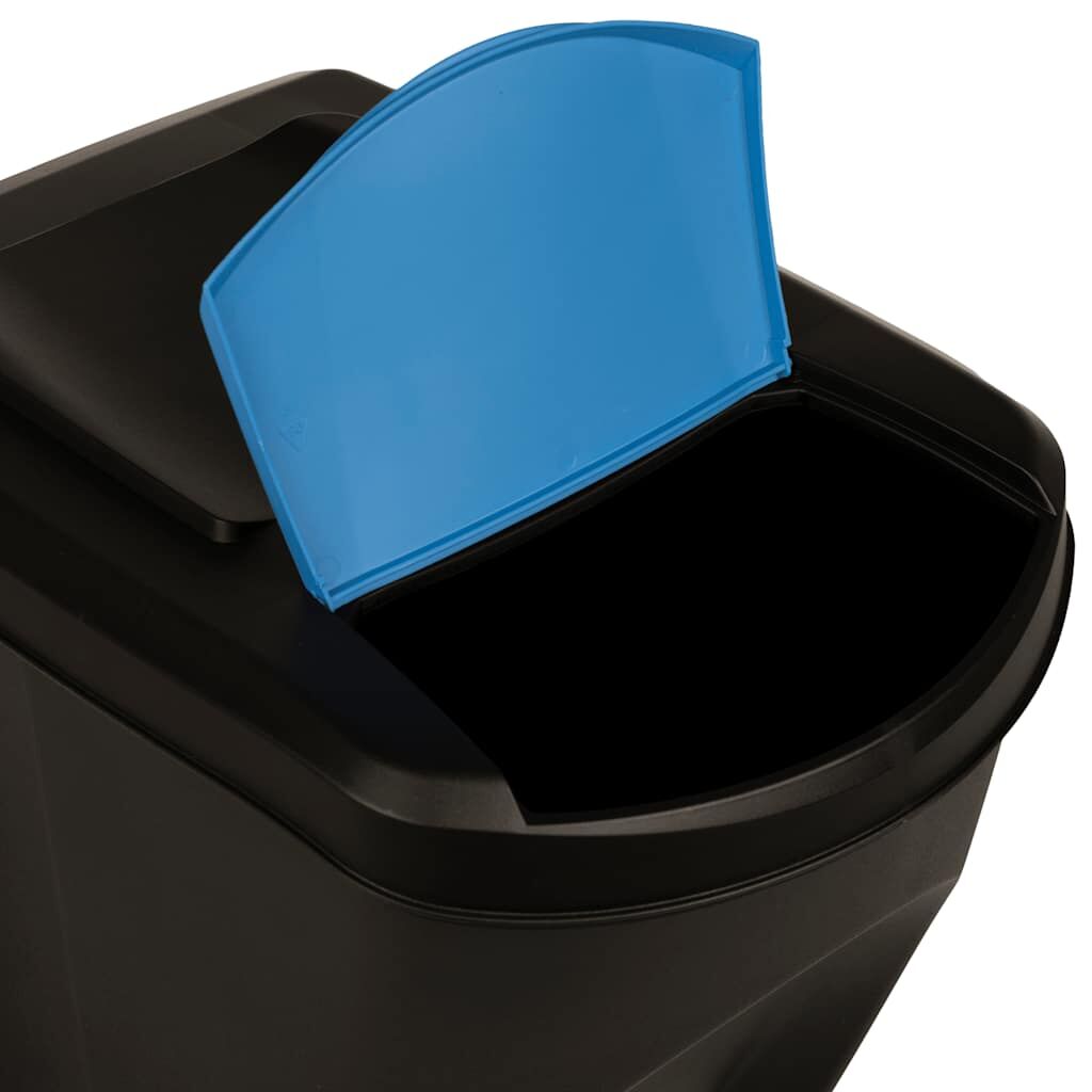 Stackable Garbage Bin Boxes 3 pcs Anthracite 75 L Polypropylene Price