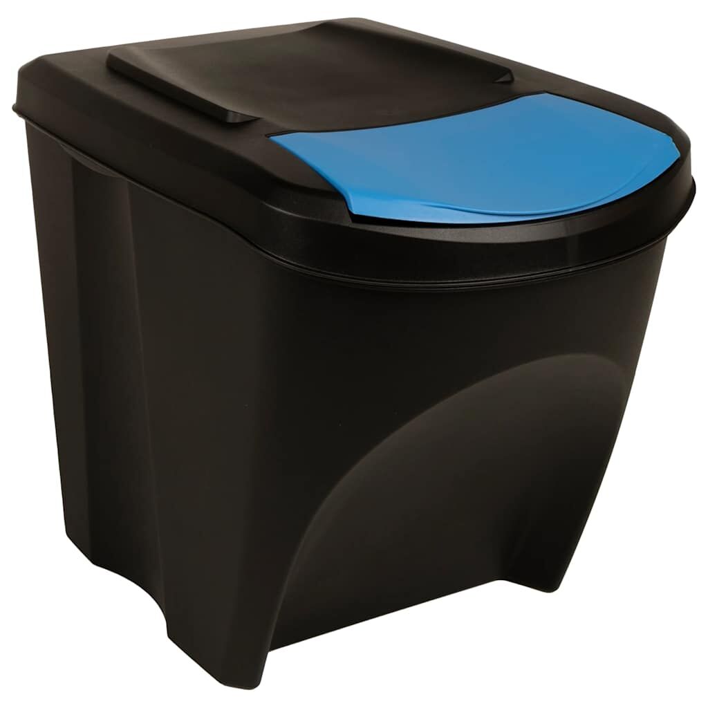 Stackable Garbage Bin Boxes 4 pcs Anthracite 100 L Polypropylene Price