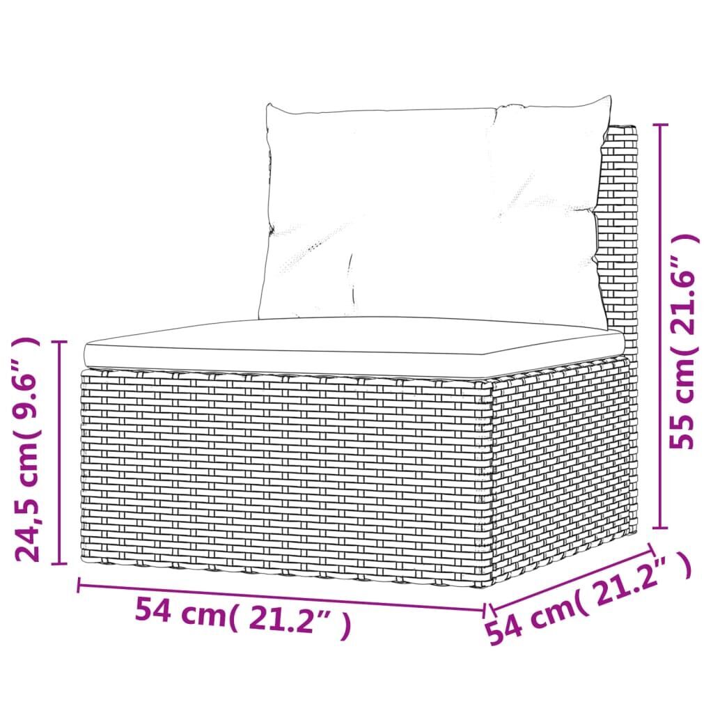 10 Piece Outdoor Sofa Set with Cushions Black Poly Rattan Price