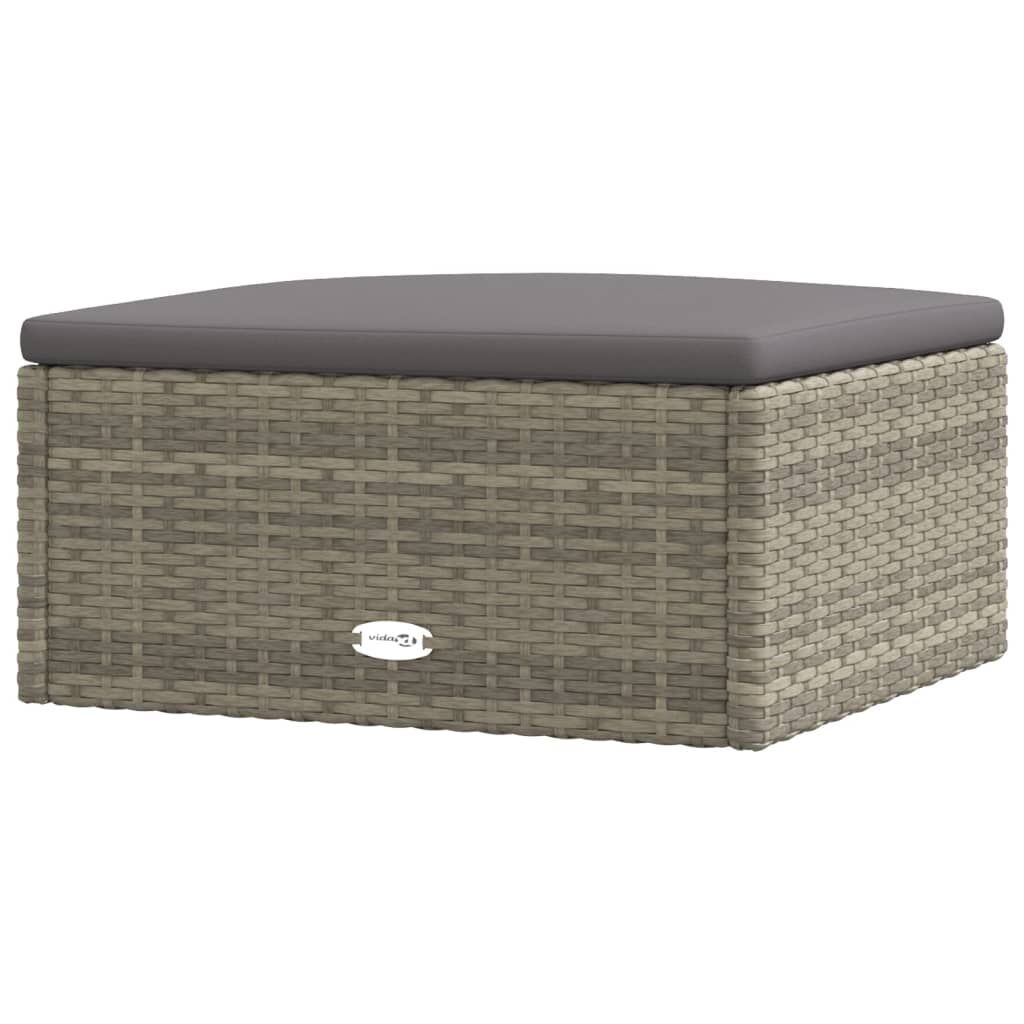 10 Piece Garden Lounge Set with Cushions Grey Poly Rattan Price