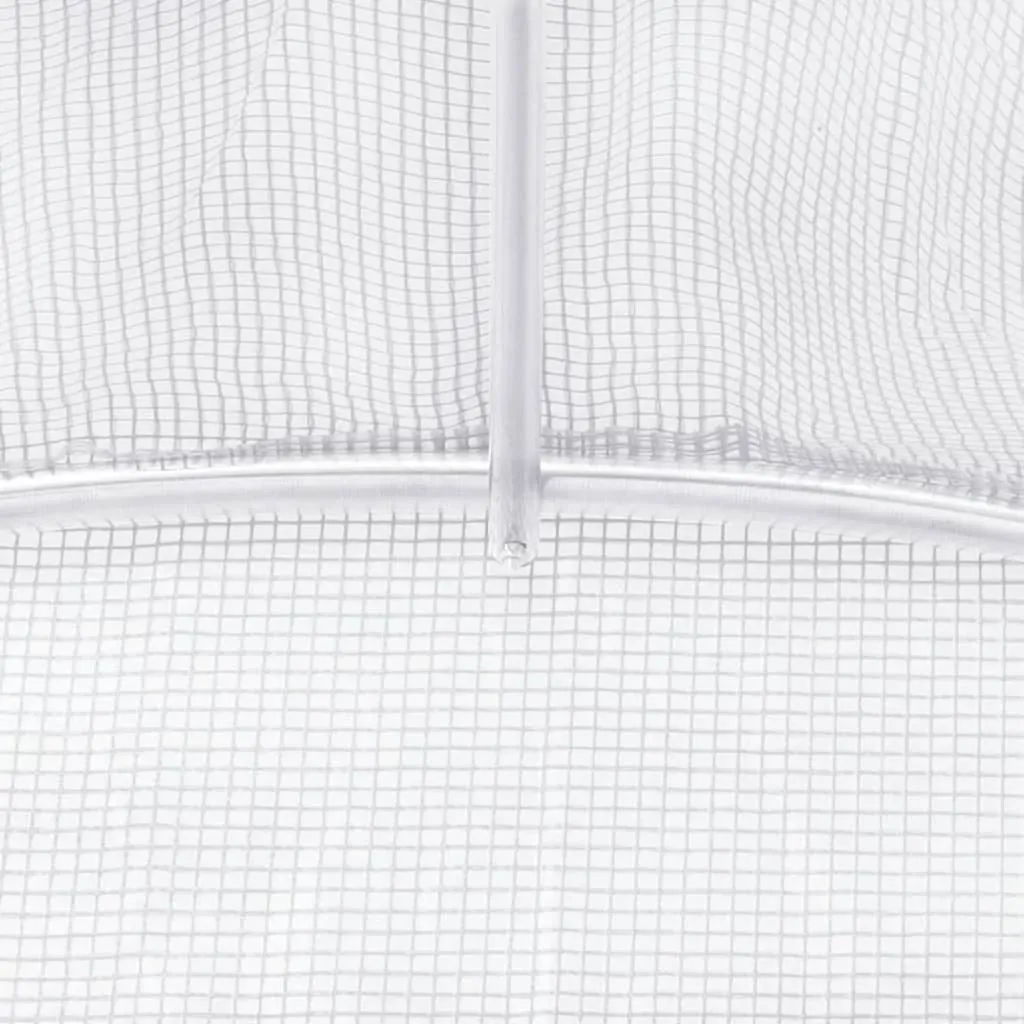 Greenhouse with Steel Frame White 32 m² 16x2x2 m Price