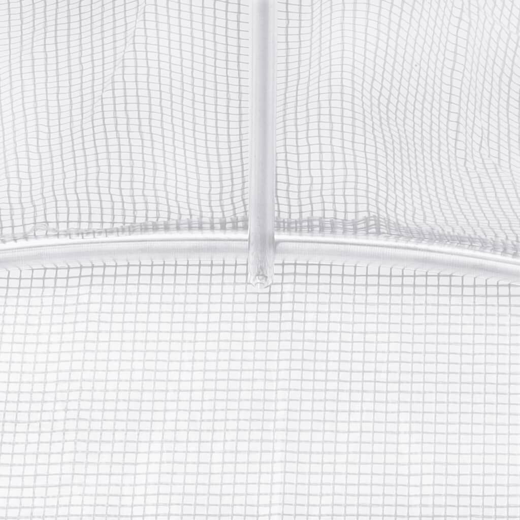 Greenhouse with Steel Frame White 36 m² 18x2x2 m Price