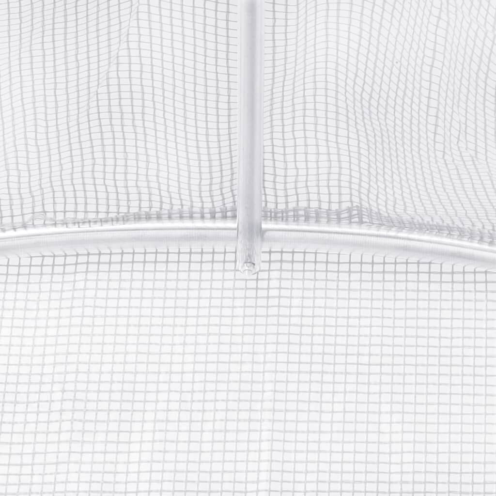 Greenhouse with Steel Frame White 24 m² 8x3x2 m Price