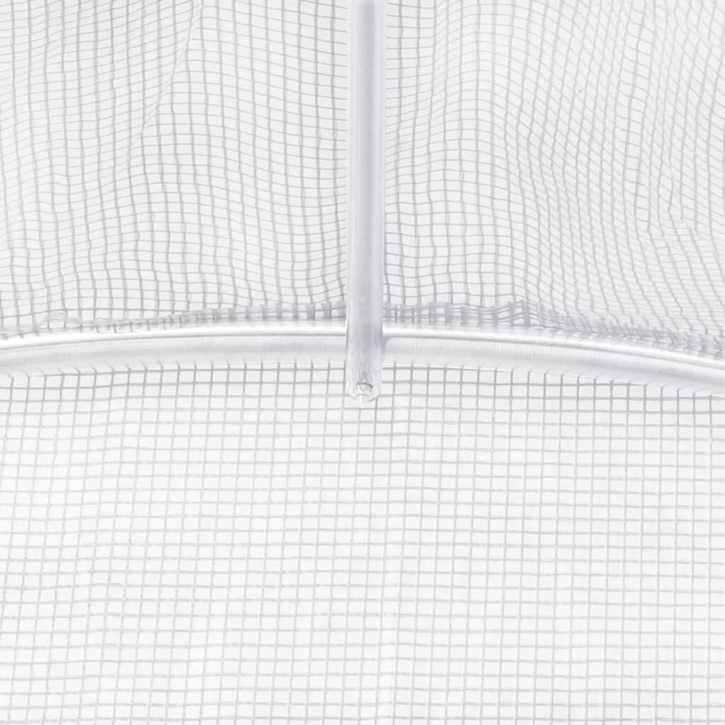 Greenhouse with Steel Frame White 42 m² 14x3x2 m Price