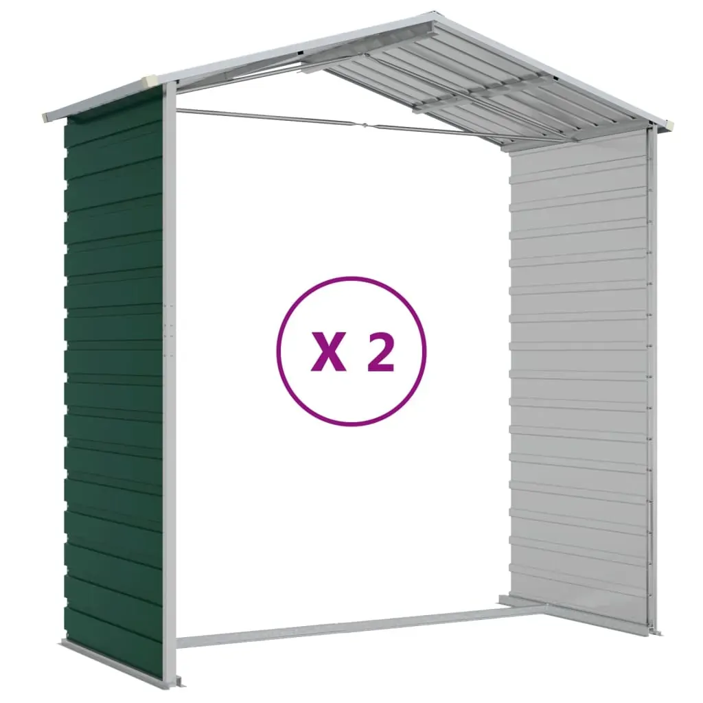 Garden Shed Green 191x215x198 cm Galvanised Steel Price