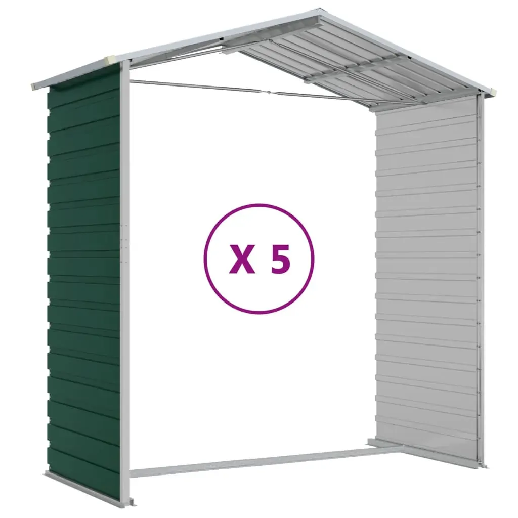 Garden Shed Green 191x470x198 cm Galvanised Steel Price