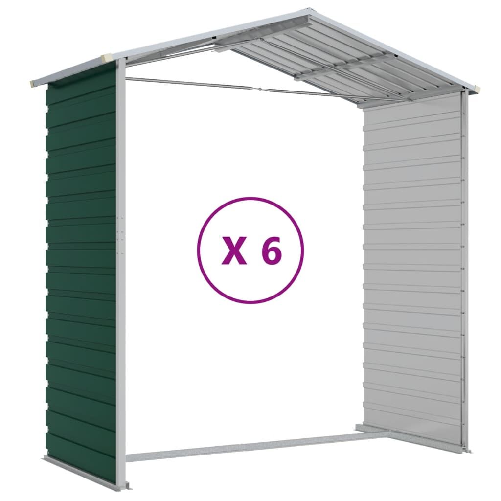 Garden Shed Green 191x555x198 cm Galvanised Steel Price