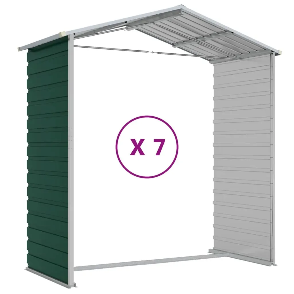 Garden Shed Green 191x640x198 cm Galvanised Steel Price