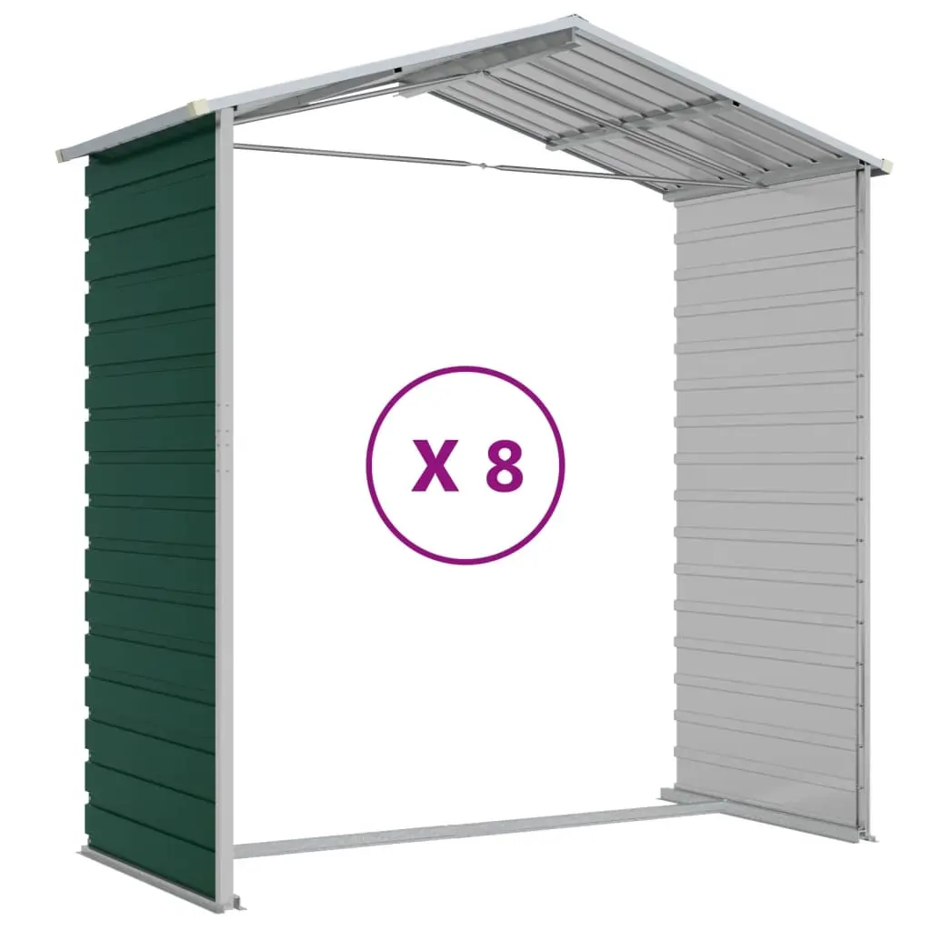 Garden Shed Green 191x725x198 cm Galvanised Steel Price
