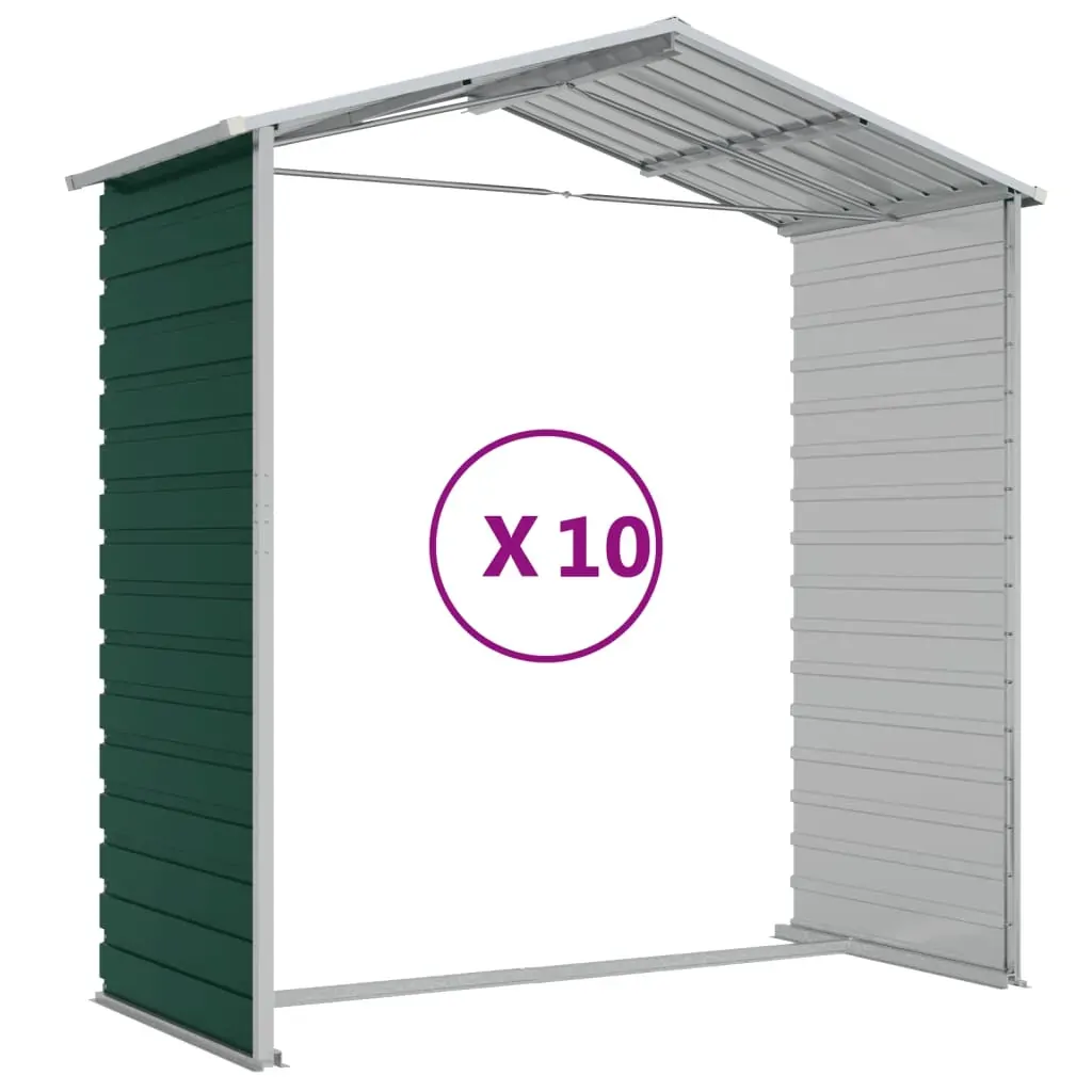 Garden Shed Green 191x895x198 cm Galvanised Steel Price