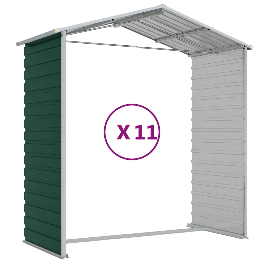 Garden Shed Green 191x980x198 cm Galvanised Steel Price