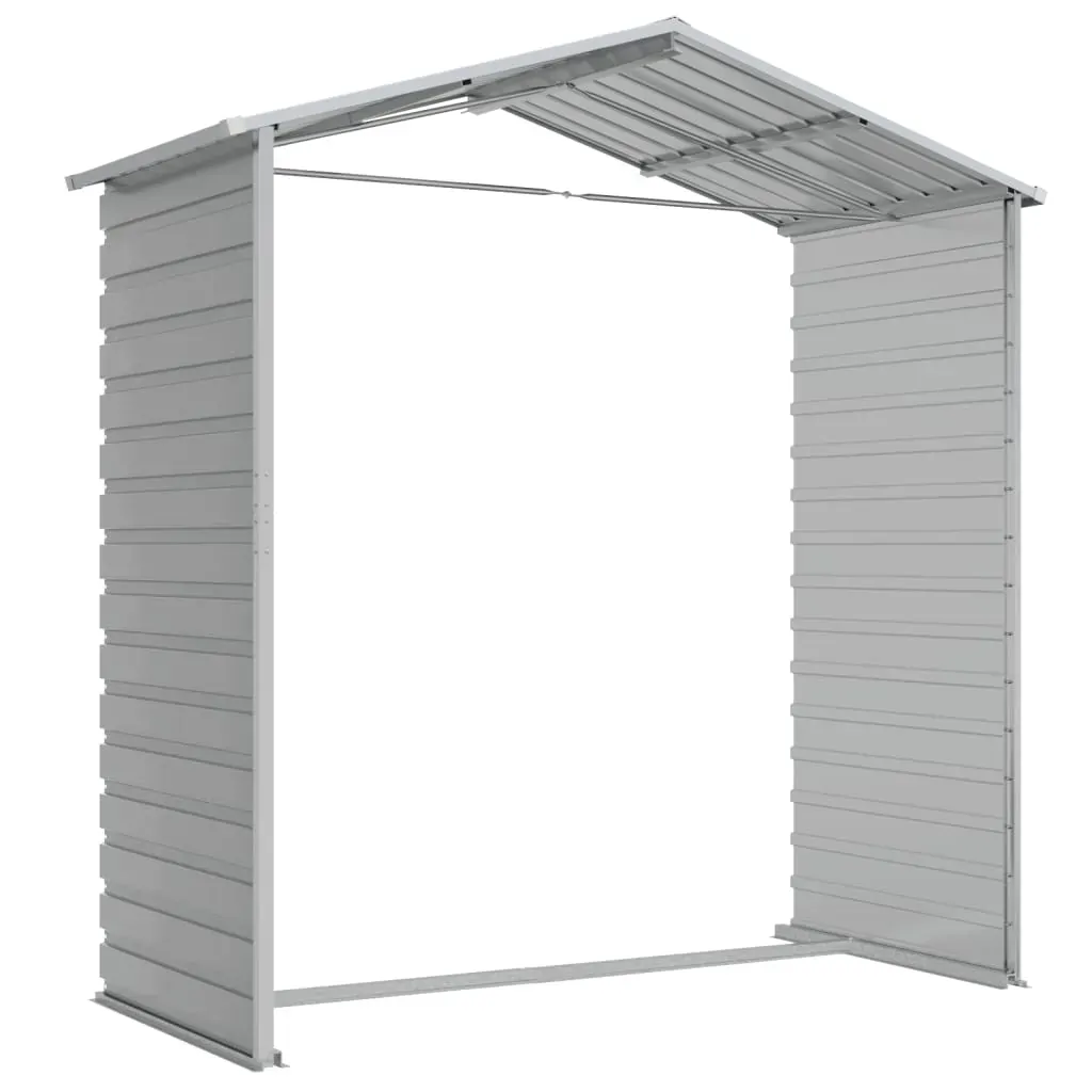 Garden Shed Light Grey 191x130x198 cm Galvanised Steel Price