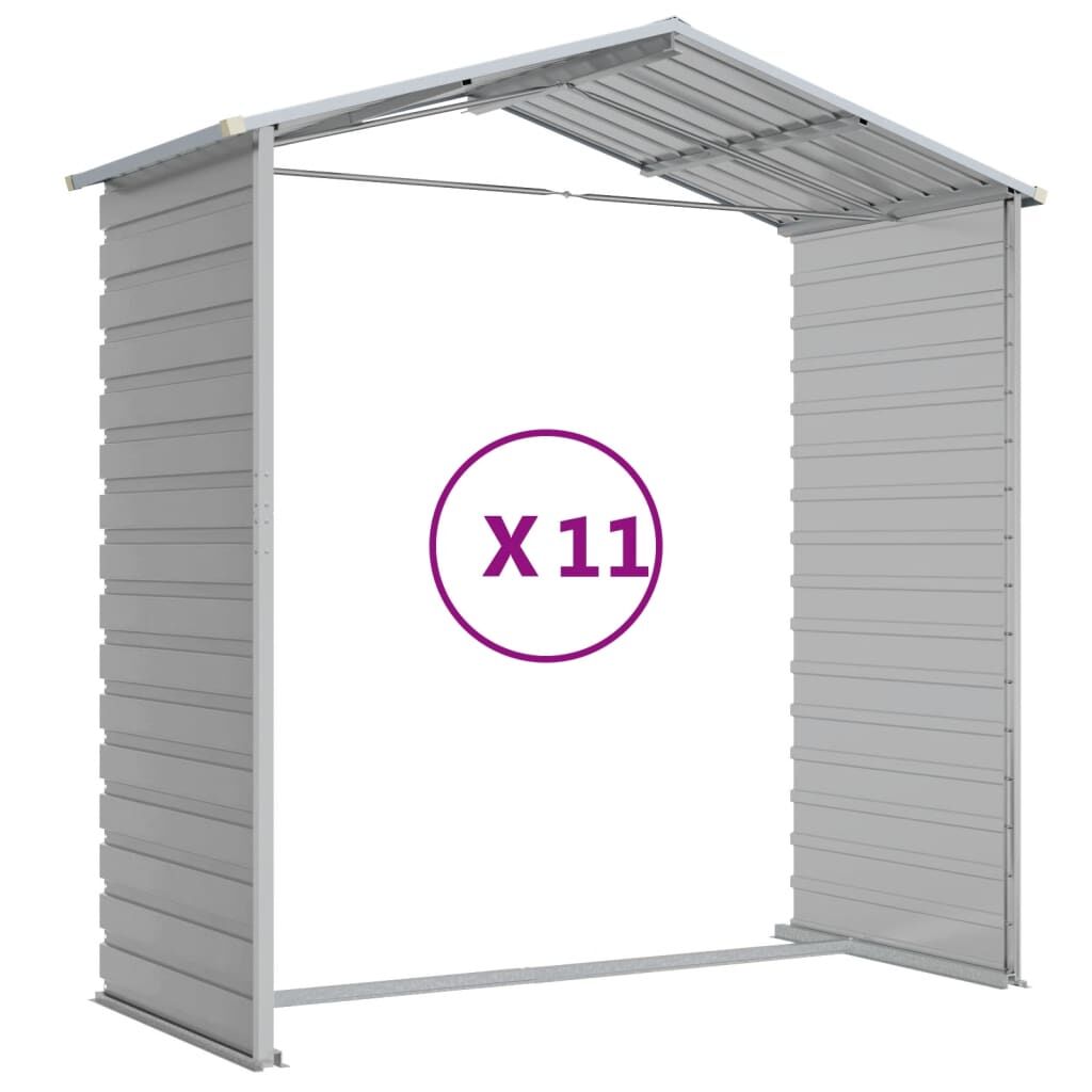 Garden Shed Light Grey 191x980x198 cm Galvanised Steel Price
