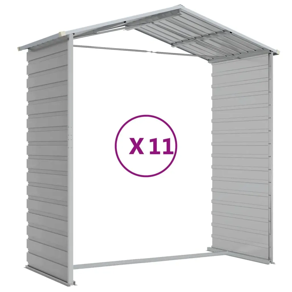 Garden Shed Light Grey 191x980x198 cm Galvanised Steel Price