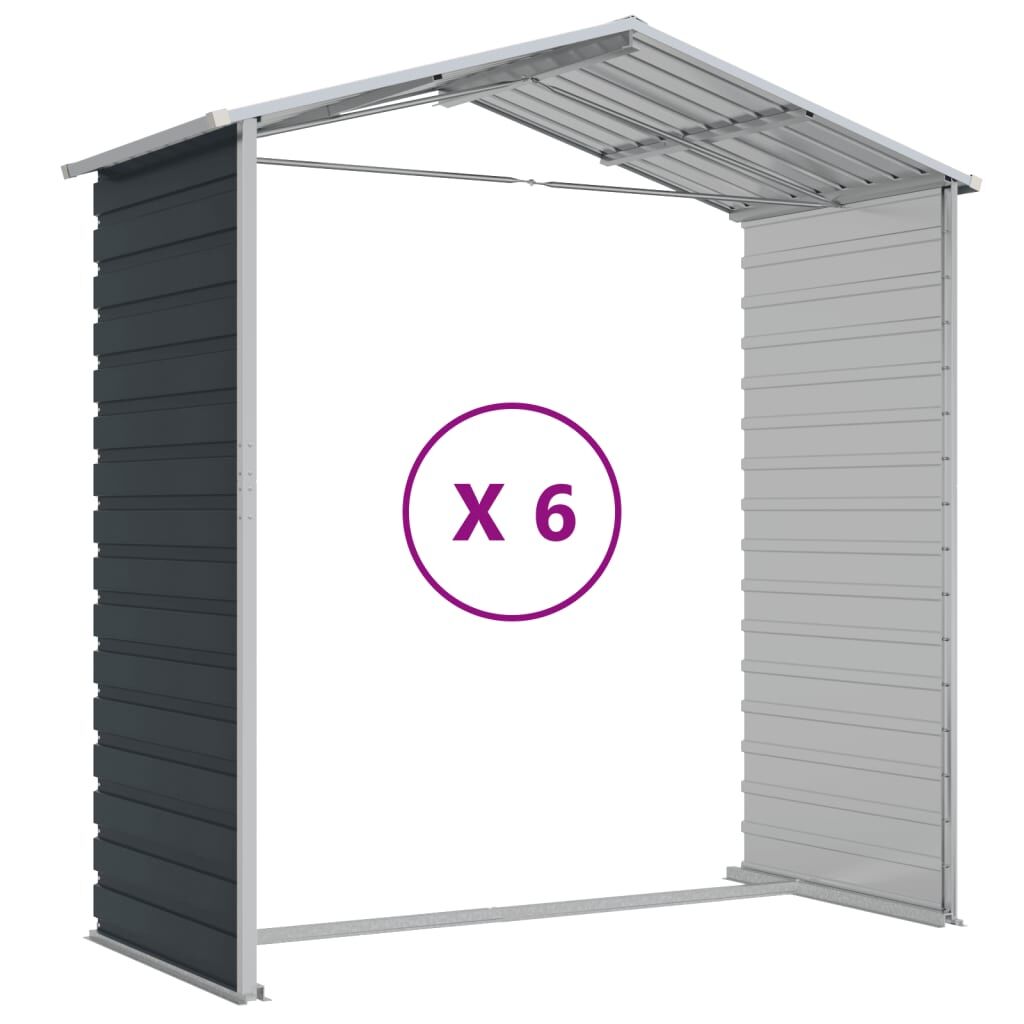 Garden Shed Anthracite 191x555x198 cm Galvanised Steel Price