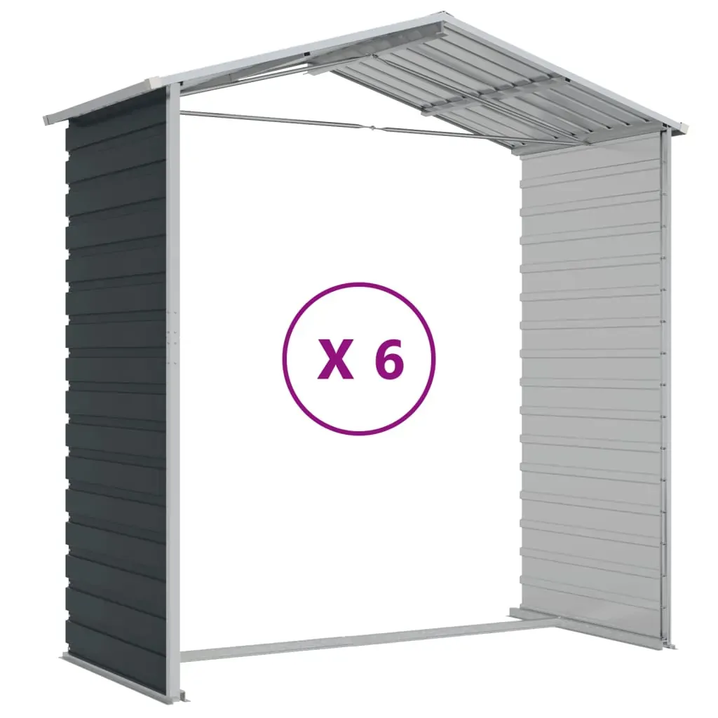 Garden Shed Anthracite 191x555x198 cm Galvanised Steel Price