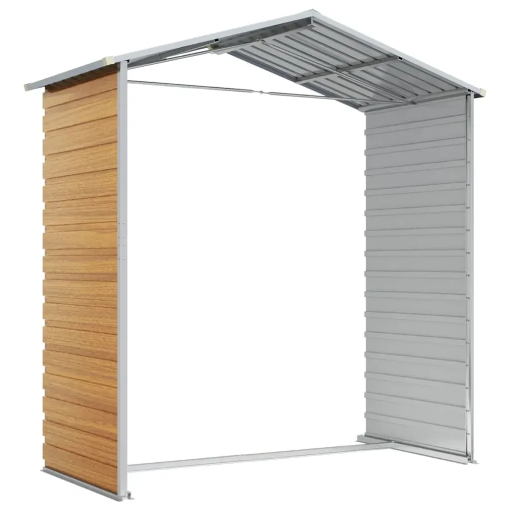 Garden Shed Light Brown 191x130x198 cm Galvanised Steel Price