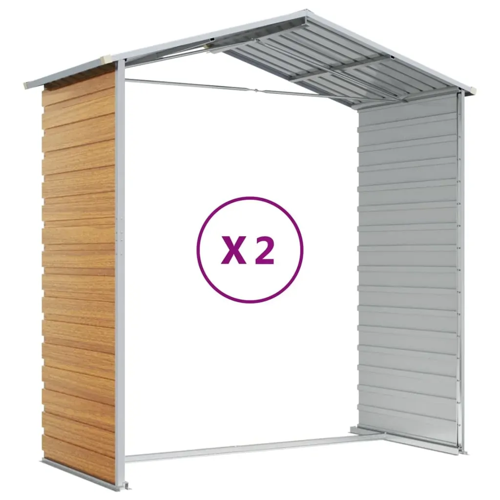 Garden Shed Light Brown 191x215x198 cm Galvanised Steel Price