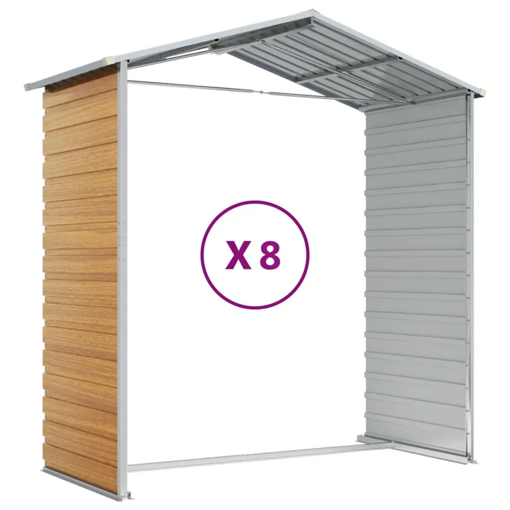 Garden Shed Light Brown 191x725x198 cm Galvanised Steel Price