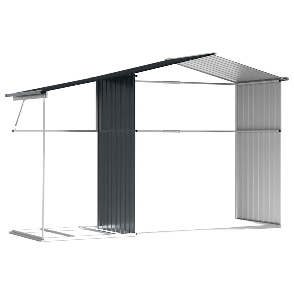 Garden Shed Anthracite 277x192.5x179 cm Galvanised Steel Price