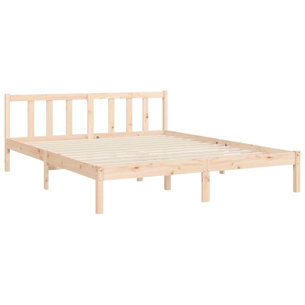 Bed Frame without Mattress 150x200 cm Solid Wood Pine Price
