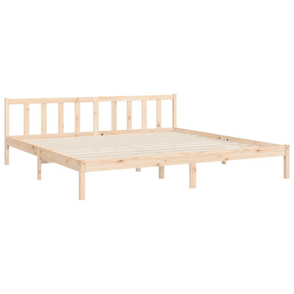 Bed Frame without Mattress 183x203 cm King Solid Wood Pine Price
