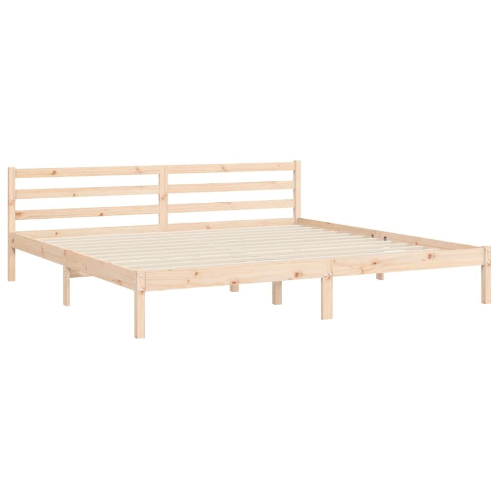 Bed Frame without Mattress 183x203 cm King Solid Wood Price