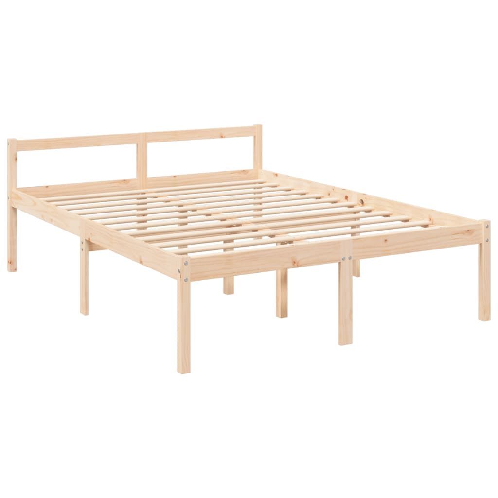 Senior Bed without Mattress 150x200 cm Solid Wood Price