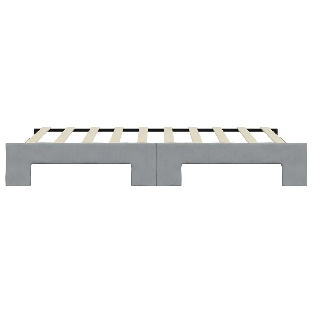 Daybed with Trundle without Mattress Light Grey 90x190 cm Price