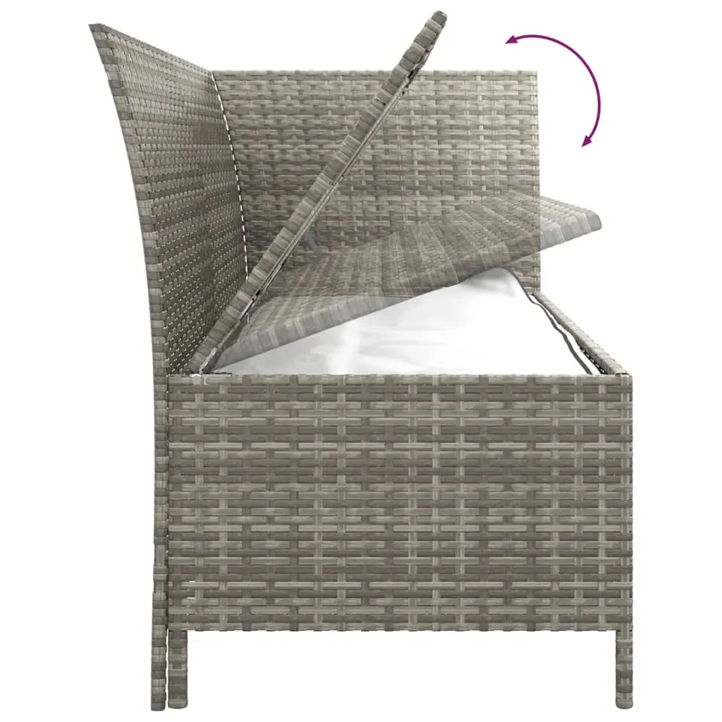 4 Piece Garden Lounge Set with Cushions Grey Poly Rattan Price
