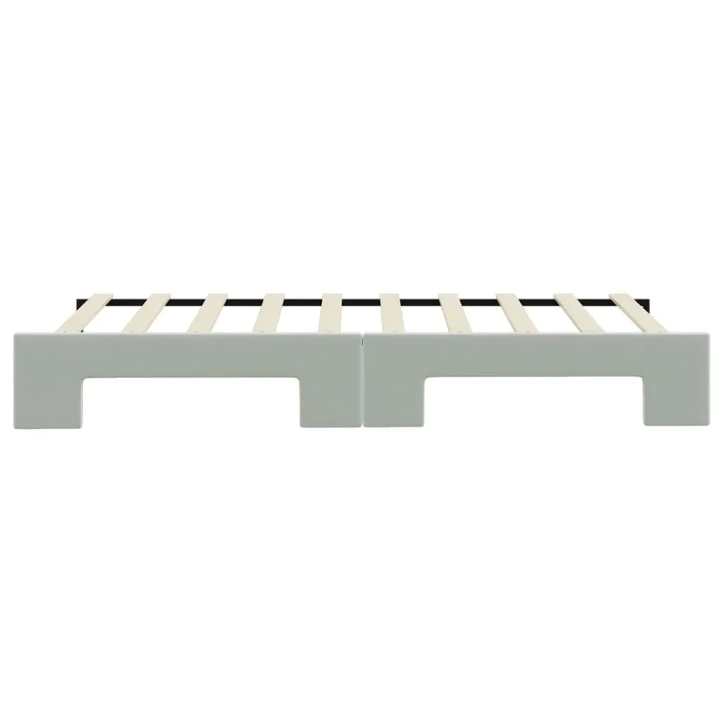 Daybed with Trundle without Mattress Light Grey 90x190 cm Price