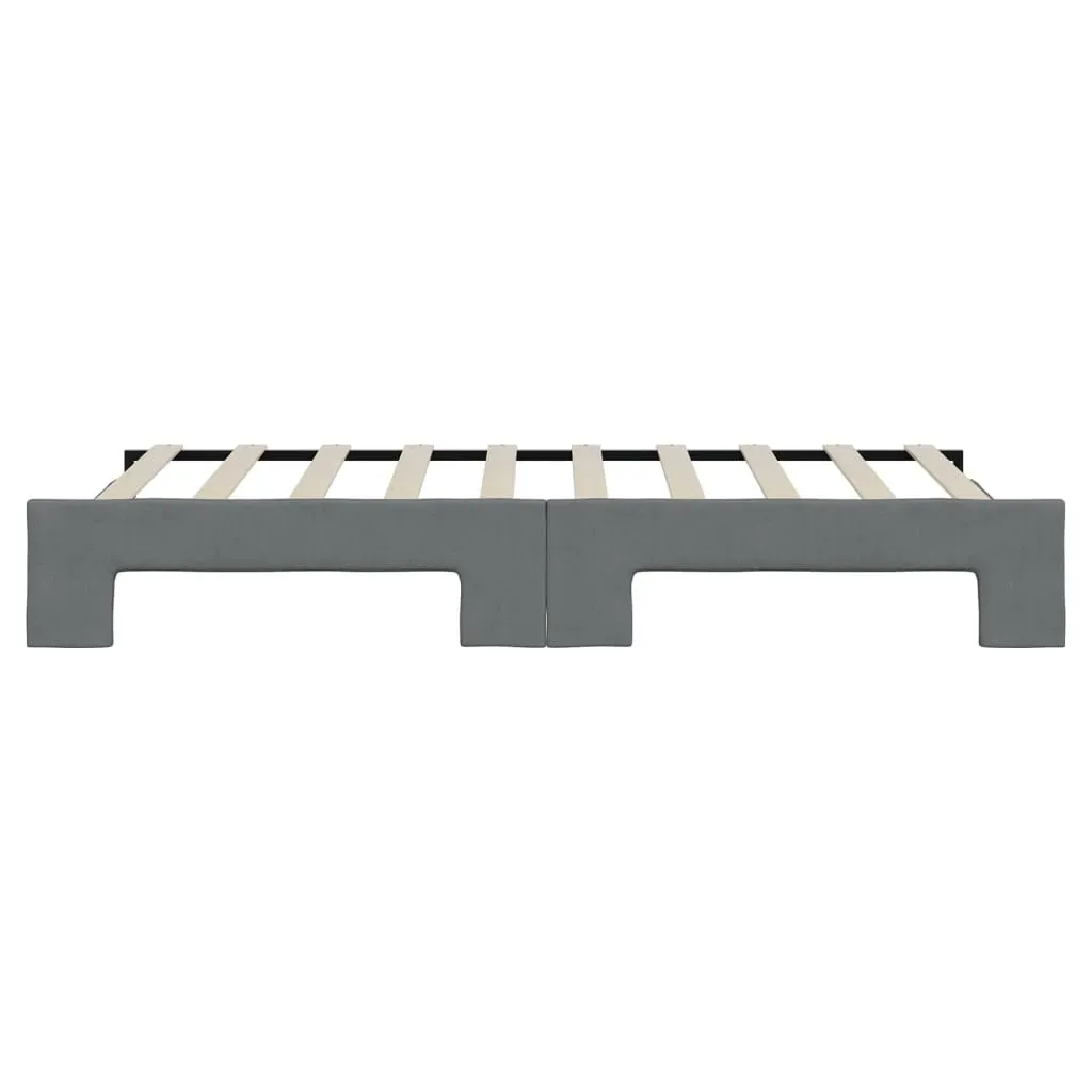 Daybed with Trundle without Mattress Dark Grey 90x190 cm Price