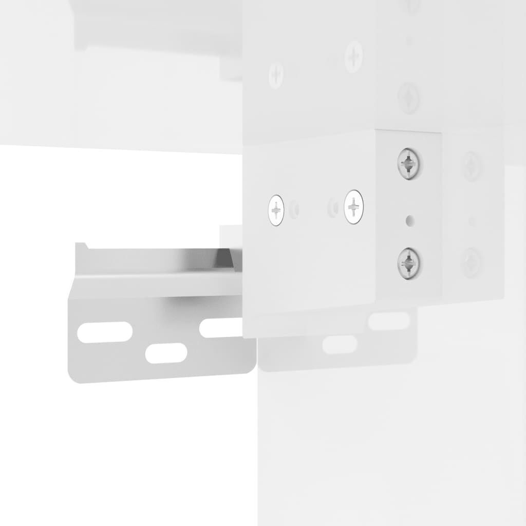 Wall Mounted Cabinets 2 pcs High Gloss White Engineered Wood Price