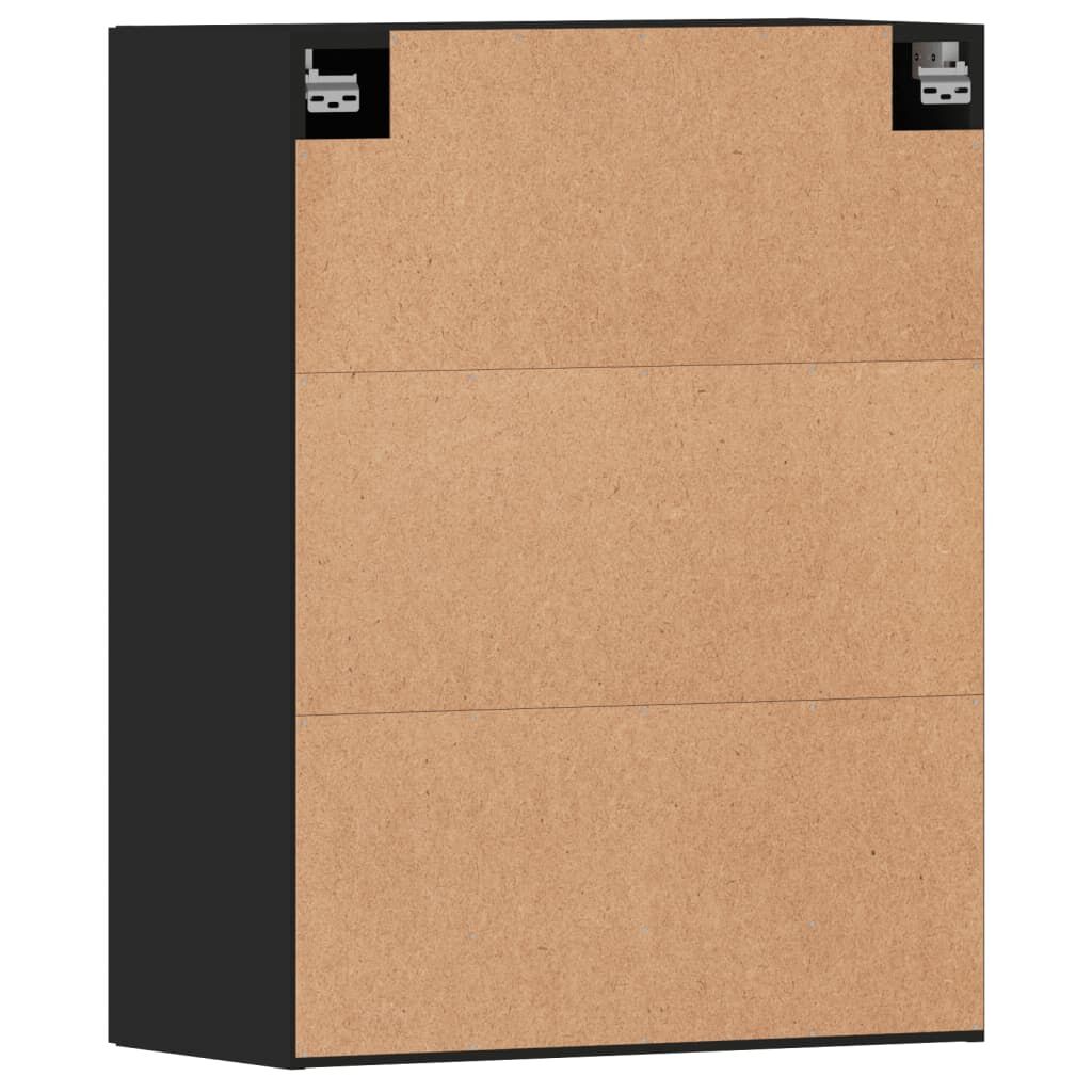 Wall Mounted Cabinets 2 pcs Black Engineered Wood Price