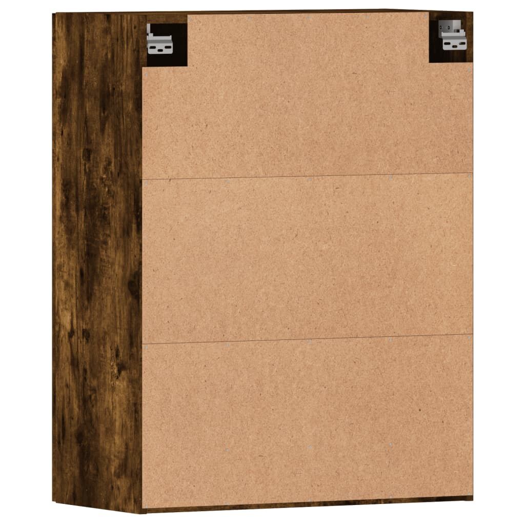 Wall Mounted Cabinets 2 pcs Smoked Oak Engineered Wood Price