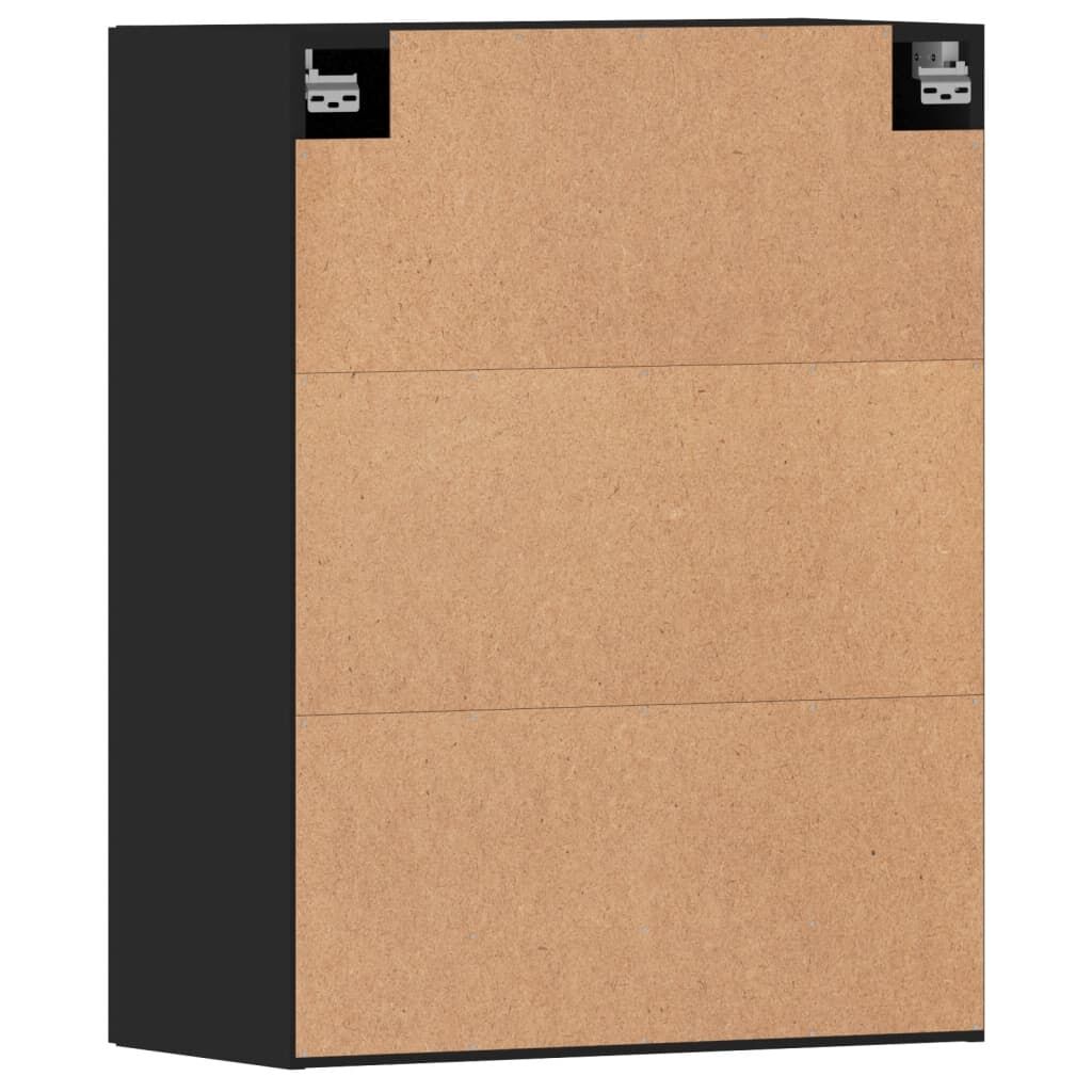 Wall Mounted Cabinets 2 pcs Black Engineered Wood Price